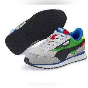 PUMA Future Rider Splash Cup Athletic Shoe - Big Kid - Gray / Multicolor